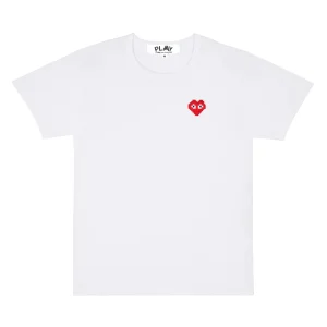 PLAY BASIC INVADERS T-SHIRT RED EMBLEM (WHITE)