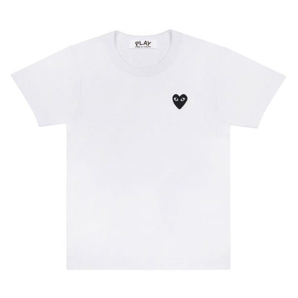 PLAY BASIC T-SHIRT BLACK EMBLEM (WHITE)