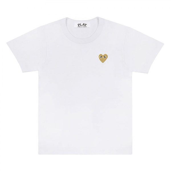 PLAY BASIC T-SHIRT GOLD EMBLEM (WHITE)