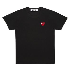 PLAY BASIC T-SHIRT RED EMBLEM (BLACK)