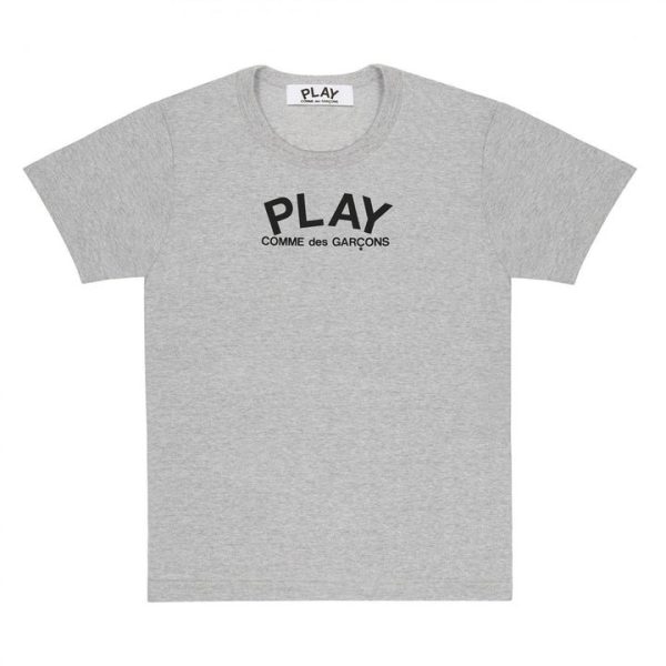 PLAY T-SHIRT BLACK SMALL LOGO AND HEART ON BACK